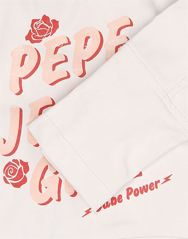 Pepe Kids Girls White Casual Wear Jacket